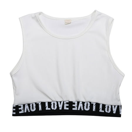 

Girls Shirts Tank Ribbed Knit Sleeveless Tank Vest for Causal Workout Sports Teen Trendy Clothes Top 11-12 Years