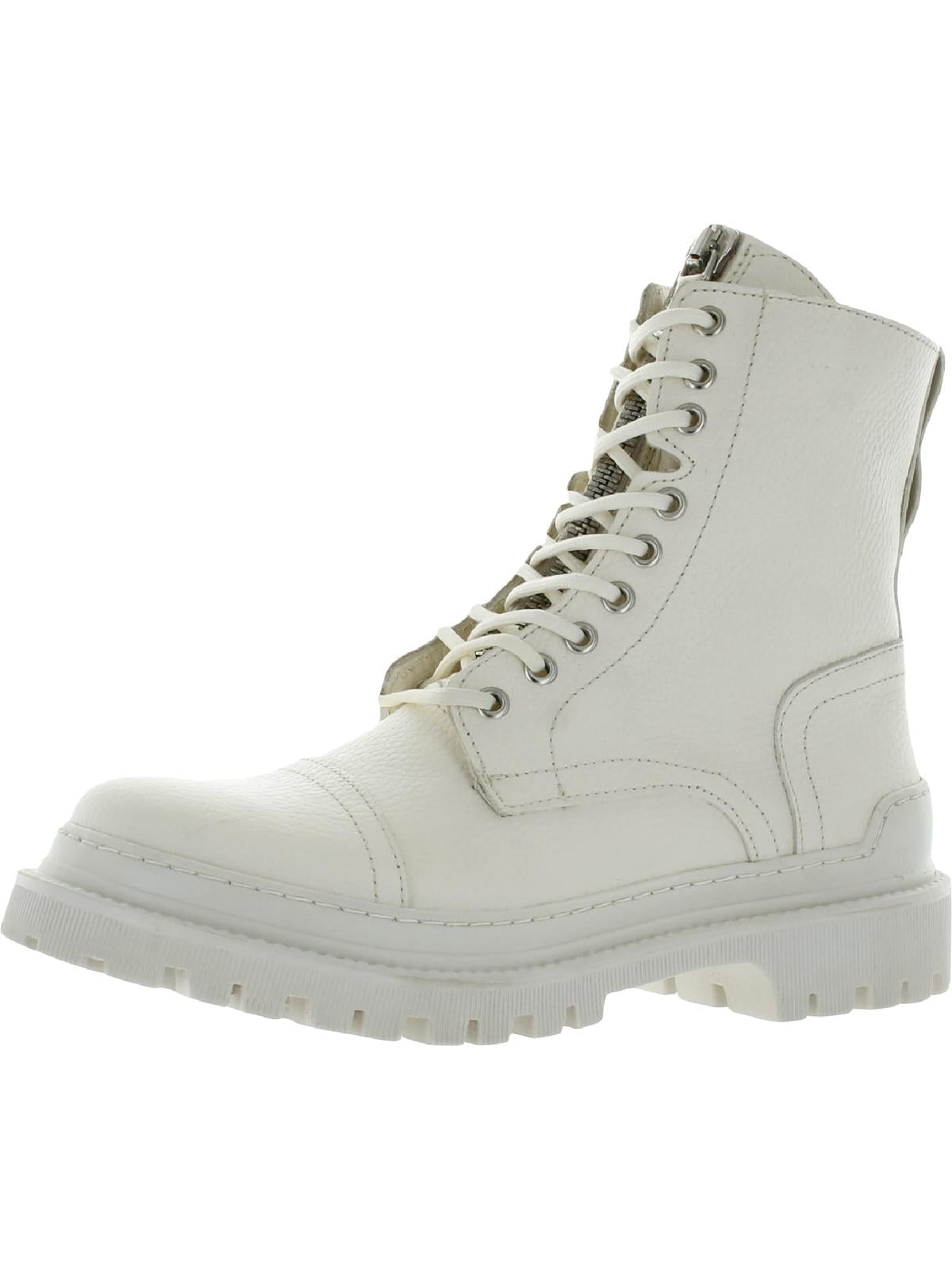 Steve Madden Womens Guard Leather Round Toe Mid-Calf Boots - Walmart.com