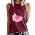 thumbnail image 3 of VKOYWKM Pink Ribbon Tank Tops for Women Breast Cancer Awareness Tank Top Sleeveless Shirts Breast Cancer Survivor Inspirational Tank Top, 3 of 5