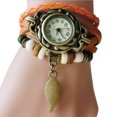 thumbnail image 2 of Pulseras para mujeres, regalos para mujeres, mujeres, niños, pulsera de cuero con colgante de hoja, reloj o el reloj, 2 of 2