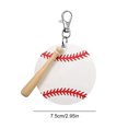 thumbnail image 2 of Juego de 12 llaveros de béisbol acrílicos (Blanco), 2 of 9