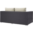 thumbnail image 3 of Hawthorne Collection Patio Loveseat in Espresso and Beige, 3 of 5