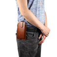 thumbnail image 4 of Universal 7.2 Inch Artificial Leather Bodypack Phone Case For Apple 12 Samsung Xiaomi Clamshell Protective Case, Thoughtful Gift For Birthday/Girlfriend/Boyfriend/Men/Women, 4 of 4