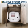 thumbnail image 4 of Farmhouse Cat Litter Box Enclosure – 70" Auto Litter Cabinet with Shelves, Doors & Cat Access Door – Fits Smart Litterboxes Up to 26"×28"×31", 4 of 8