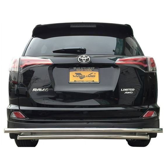 Vanguard VGRBG-1018-1998SS Stainless Steel Double Layer Rear Bumper Guard | Compatible with 13-17 Honda Accord