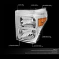 thumbnail image 2 of DNA Motoring For 11-16 Ford F250 F350 Super Duty Chrome Amber Corner Headlight Lamps Pair Replacement, 2 of 7