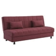 thumbnail image 2 of Ottomanson 75" Convertible Sofa Couch for Living Room, Chenille Modern Sofa Bed with Storage, Burgundy, 2 of 6