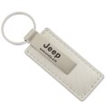 thumbnail image 2 of AutoGold Jeep Wrangler White CF Carbon Fiber Leather Key Chain Ring Tag Fob Lanyard Metal KC1557.WRA, 2 of 3