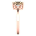 thumbnail image 3 of 2.32 ctw 3 Stone Anniversary Ring for Women | Princess Cut Simulated Champagne Diamond | Hyperallergenic Solid 14K Rose Gold, 3 of 5