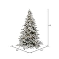 thumbnail image 3 of Vickerman 6.5' Flocked Utica Fir Artificial Christmas Tree, Warm White LED Lights, 3 of 5