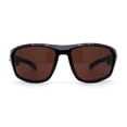 thumbnail image 1 of 90s Classic Wrap Biker Style Driving HD Lens Plastic Sunglasses Shiny Black, 1 of 5