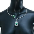 thumbnail image 3 of Emerald Green Crystal Rhinestone Cuff Collar Necklace Zirconia Rhinestone Open Necklace For Women, 3 of 5