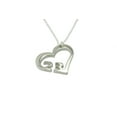 thumbnail image 4 of Collier Anniversary de Mariage 23 Ans - en Forme de Cœur avec Design Découpé 23 Ans, 4 of 4