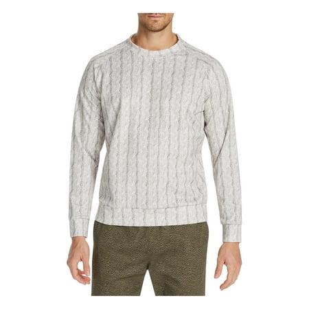 TALLIA Mens Beige Patterned Long Sleeve Crew Neck Classic Fit Pullover Sweater XL
