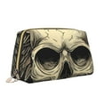 thumbnail image 2 of Cauagu Gothic Winged Skull Print Large Cosmetic Bag,Portable Cosmetics Pouch Travel Makeup Bag Large Capacity Travel Makeup Case Organizer Makeup Brush Organizer, 2 of 8