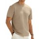 thumbnail image 4 of Tops para hombre, blusas y camisas de manga corta con cuello redondo para hombre, jersey de verano de color liso, informal, transpirable, de manga corta con cuello redondo, tops de poliéster para homb, 4 of 7