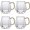 4, variant on 10 oz Clear Glass Espresso Cups Set of 2 Coffee Cups with Handle Coffee Mug Borosilicate Heat Resistant for Beverages Milk Latte Cappuccino