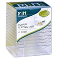 thumbnail image 3 of 12 ct Lillian Clear Plastic Mini Square Serving Dish, 3 of 4