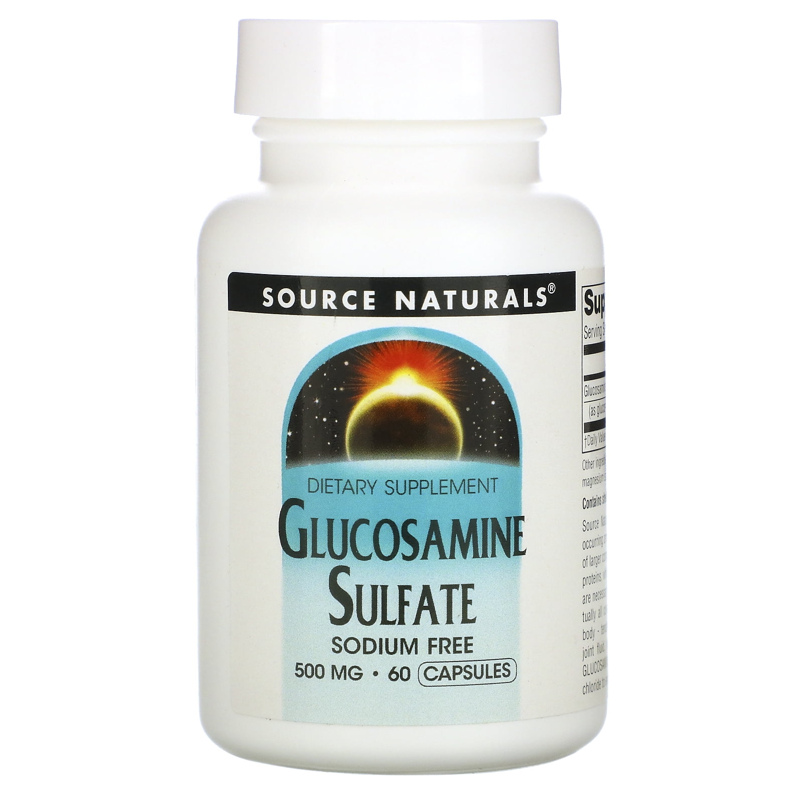 Source Naturals Glucosamine Sulfate 500 mg. 60 Capsules