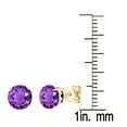 thumbnail image 2 of Gold Over Sterling Silver with Natural Amethyst Stud Earring, 2 of 3