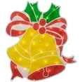 thumbnail image 3 of Northlight Lighted Bells and Holly Outdoor Christmas Decoration - 18.5", 3 of 7