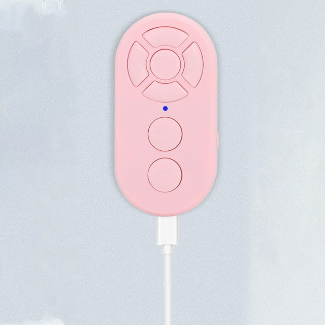 Remote Control Selfie Key, Type C Rechargeable BT 4.0 10m Distance Fast Forward Reverse Random Playback, with Anti Slip Design, for Video Recording Electronic Book Reading