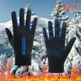 thumbnail image 2 of Winter Gloves Women Warm Fall Fashion Must Haves Fleece Lined Faux Blue Gloves, 2 of 3