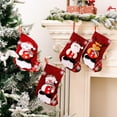 thumbnail image 2 of Odeerbi Christmas Stocking 4 Pcs Christmas Small Stockings New Set Gnomes Santa Christmas Stockings Personalized Soft Classic Red And Fireplace Hanging For Family Holiday Red, 2 of 8