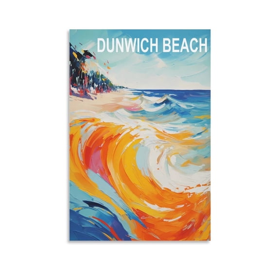 UENPHN Dunwich Beach England Vintage Travel Posters 08X12inch(20X30cm) Canvas Wall Posters And Art Prints Modern Home Bedroom Decor Posters