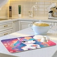 thumbnail image 6 of Cartoon Unicorn Dish Drying Mat, Absorbent Microfiber Pad Protector For Kitchen Counter Top Mat Dish Drainboard 16x18in Home Decor, 6 of 7