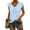 Sky Blue, variant on Delconic Women's Fashion V-neck Short Sleeve Top Hot Pink L