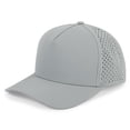 thumbnail image 2 of Qwertyu Men Women Quick Dry Baseball Cap Laser Cut Mesh Ball Curved Brim Snapback Hat Light Gray, 2 of 3
