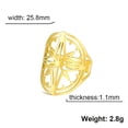 thumbnail image 4 of TEAMER Gear Polaris Ring Women Men Stainless Steel Gold Silver Color Adjustable Finger Rings, 4 of 4