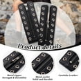thumbnail image 4 of 2 pc 2pcs Leather Lace-in Boot Zipper Inserts 6.3 x 2.2 Inch Black Cowhide Tieless Shoe Laces Eyelets Zipper Boot Laces 7 Holes No Tie Shoe Laces for Women Sneakers Laces Repair DIY Gunmetal, 4 of 6