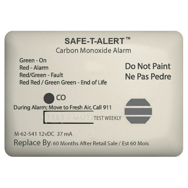 Alarma de monóxido de carbono Safe-T-Alert serie 62 con relé