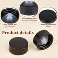 thumbnail image 4 of 30pcs Black Resin Bottle Caps 26mm Inner Diameter Resin Cover 13mm Thick Black Poly Seal Screw Caps Round Growler Cap for Household Kitchen Bottle Accessories Sealing Function-31.5mm Diameter, 4 of 6