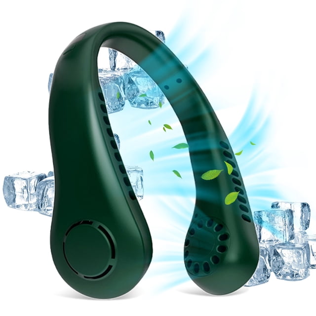 Amdohai Fan 3 Gear Portable Leafless Hanging Neck 2600mAh Large Capacity Lazy Air Conditioner USB Handheld Small Fan