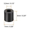 thumbnail image 3 of Uxcell Nylon 3.2mmx7mmx6mm Round Spacer for M3 Screws Black 100 Pack, 3 of 5