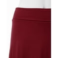 thumbnail image 3 of Doublju Women's High Waist Elastic Soft Flare Flowy Midi Skirt (Plus Size Available), 3 of 4
