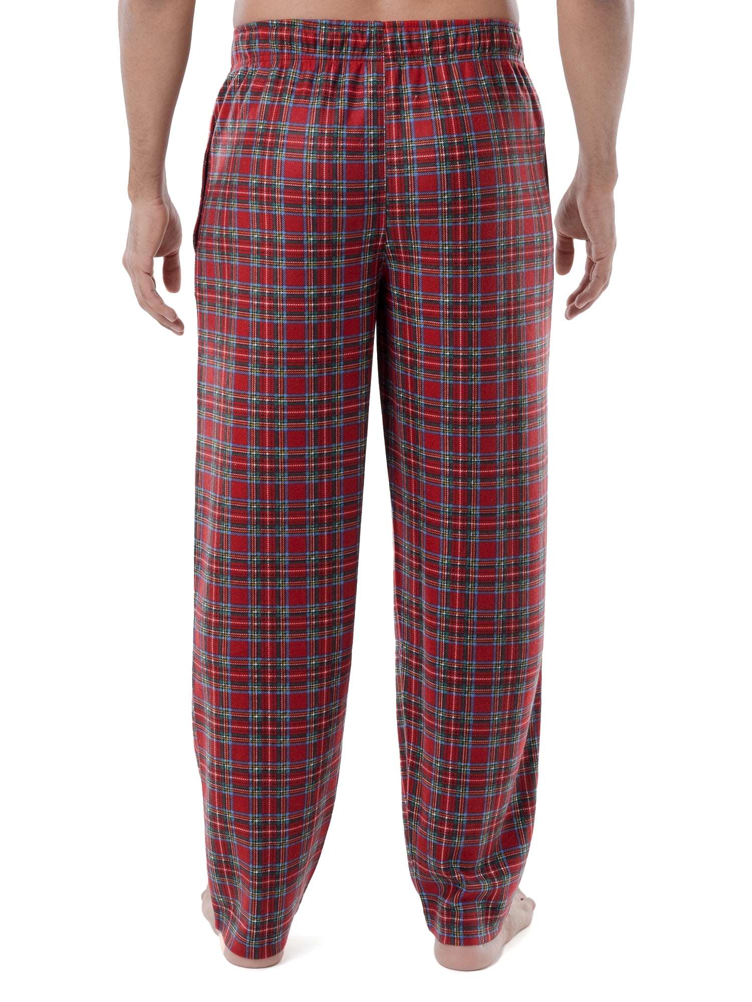 Fruit of the Loom Men's Holiday and Plaid Print Soft Microfleece Pajama Pant 2-Pack Bundle
