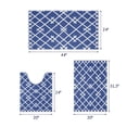 thumbnail image 3 of SussexHome Geometric Design 3 Piece Bathroom Rugs Set - Non-Slip Ultra Thin Bath Rugs for Bathroom Floor - Washable Cotton Bathroom Mats Set, 3 of 11