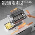 thumbnail image 5 of TERUISI Commercial Vegetable Chopper, 300W Automatic Food Cutter Machine with Stainless Steel Blades for Slicing, Shredding & Dicing, Restaurant Kitchen Use, 5 of 9