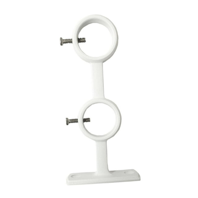 GUOOL Support de Tringle à Rideau Double Fixation Murale pour Salle de Bain Salon Maison Blanc