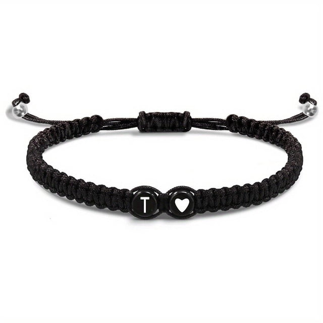 Heart Initial Bracelets 26 Letters Initial Bracelet A-Z Braided Bracelets✨✨ E0K9