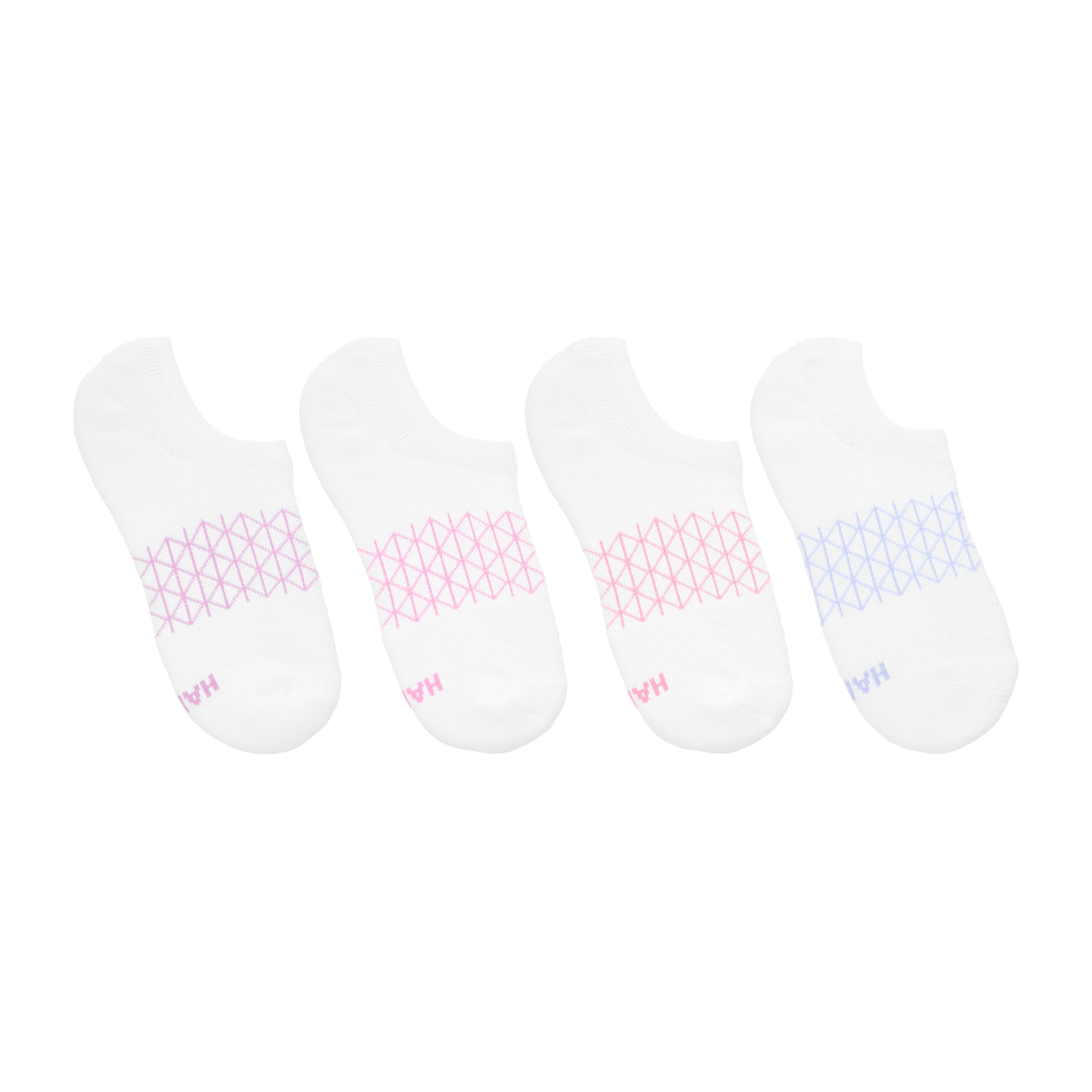 Hanes Women's Absolute Comfort Super No-Show Socks, 4-Pack, Size 5-9