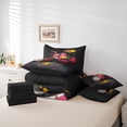 thumbnail image 6 of jejeloiu Oil Painting Drum Kit 7-Piece Twin Bedding Sets,Rock Music Instrument Bedding Comforter Set For Boys Kids Reversible, 6 of 8