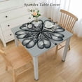 thumbnail image 2 of COMIO St. Patrick's Four-Leaf Clover Lucky Green Square Fitted Tablecloth White, 2 of 7