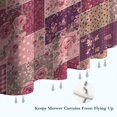 thumbnail image 6 of Pioneer Flower Floral Print Pattern Shower Curtain 84"x72", Bathroom Decorative Shower Curtain Set with 12 Hooks, Waterproof Washable, 6 of 6