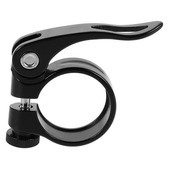LOLIPPYY Durable Black Aluminum Bicycle Seat Clamp with Quick Release and Locking Mechanism