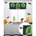 thumbnail image 5 of Halloween Valances for Windows Spooky Zombie Hand Window Curtain Rod Pocket Tombstones Creepy Cemetery Holiday Window Treatment Decor Valances for Kitchen Living Room Bedroom 42x12in, 5 of 7